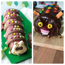 Colin the Caterpillar cake expectation vs reality Scarred for life