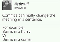 Commas can really change the meaning