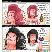 Commercials in a nutshell especially soap and shampoo