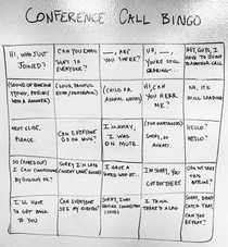 Conference Call Bingo