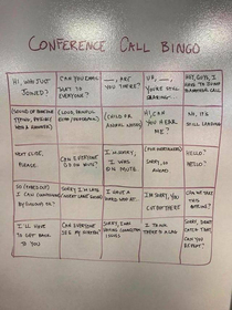 Conference Call Bingo