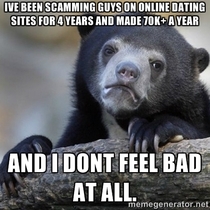 Confession Male pretending to be a female online