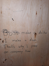 Construction site toilet poetry