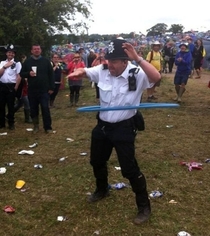 Cop in glastonbury festival