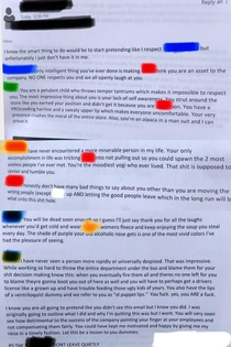 Coworker sent company-wide email attacking company owner his family and all higher ups as his resignation