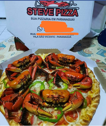 Crab pizza for seafood lovers