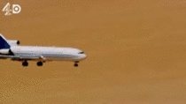 Crash Landing of a Boeing  in the desert