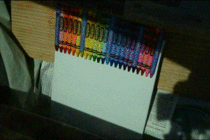 Crayons in the sun