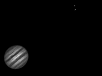 Created my first gif Jupiter Io and Europa from my back yard