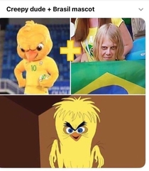 Creepy dude  Brazils mascot