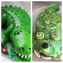 Crocodile cake attempt