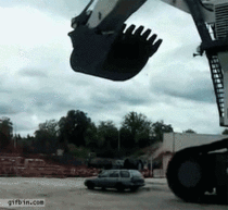 Crushing a car with water