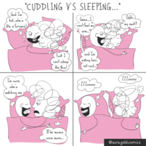 Cuddling vs Sleeping