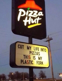 Cut my life into pizzas