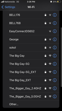 Dad and I visited my brothers apartment to feed his rabbit while hes away wasnt disappointed with the wi-fi hes straight
