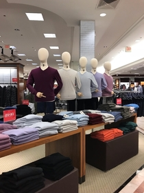 Dad sent me a picture of him having fun in Lord amp Taylor while Mom shops