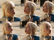 Daenerys tries duck face