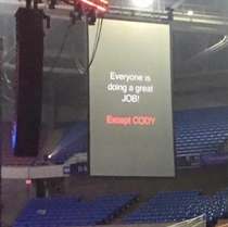 Damn it Cody