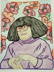 Danny DeVito is my pretend celebrity husband My real life husband got me a coloring book for my birthday Now I badly color everyone a photo as a gift lol This is part of my Moms Mothers Day gift Maybe this isnt as funny as I think it is 