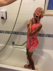 Daughter went to a Chocolate Party was NOT pleased to have said chocolate removed