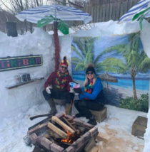 Day  of state of emergency  oclock somewheretiki snow fort time Just have to dig the firepit out