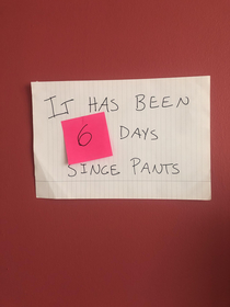 Days since pants