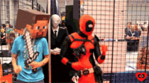 Deadpool cosplayers always seem to be on point