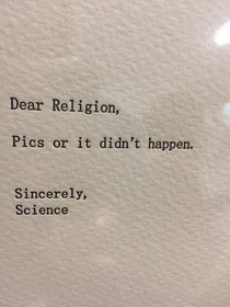 Dear Religion a letter