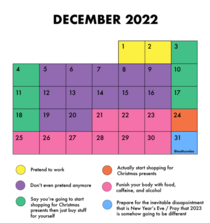 December schedule