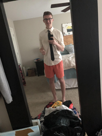 Decided to dress up for my first day of online classes