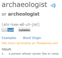 Definition of Archeologist