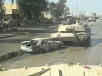 Deliberately running over an IED with an Abrams xpost from rExplosion_Gfys