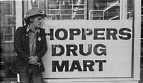 Dennis Hopper and the Shoppers Drug Mart sign Vancouver 
