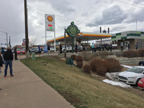 Denver just announced a shelter-in-place order The line for the dispenseries are long but at least we know how to keep our distance