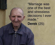 Derek - happily married for  months