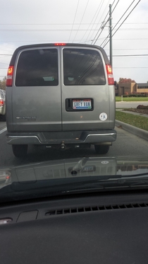 Descriptive license plate