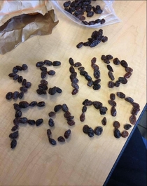Desperate message from school lunch cafeteria