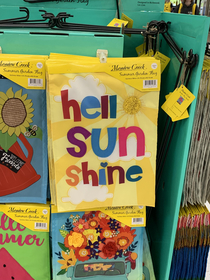 Did a double take in Wal Mart today - maybe the sun should be a contrasting color