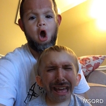 Did a face swap with my son at the perfect time