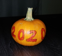 Did my pumpkin this year I wanted to make it extra spooky and this was the scariest thing I could come up with 