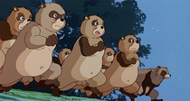 Did not expect to watch balls swinging whilst watching Pom Poko-a Hayao Miyazaki film