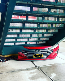 Did someone lose a bumper under the subway platform in Queens