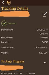 Did UPS just throw my package into a lake