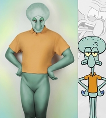 Disturbing Squidward Cosplay