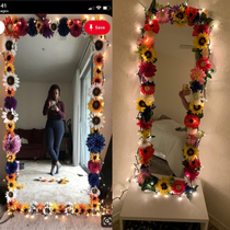 DIY flower mirror