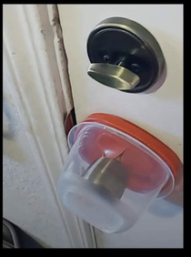 DIY Toddler proofing the door