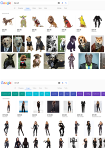 Dog suit vs cat suit Thanks Google