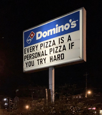 Dominos with your motivation for the week