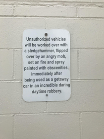 Dont park here