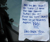 Dont park on my privates